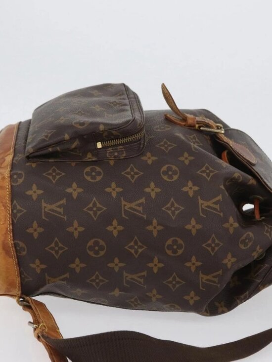 LOUIS VUITTON Monogram Montsouris GM Backpack M51135 LV Auth BA11002